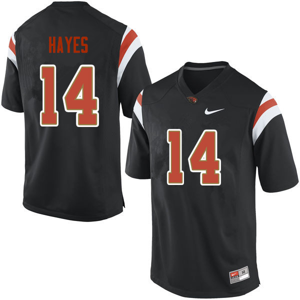 Men Oregon State Beavers #14 Kaleb Hayes College Football Jerseys Sale-Black